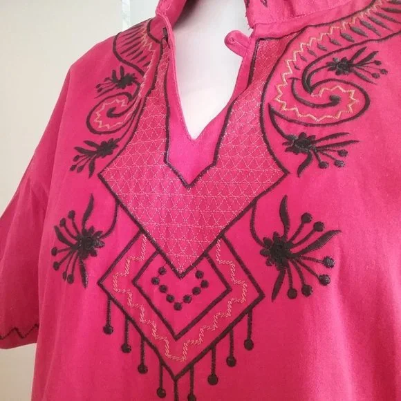 Embroidered Red Top - Picture 10 of 11